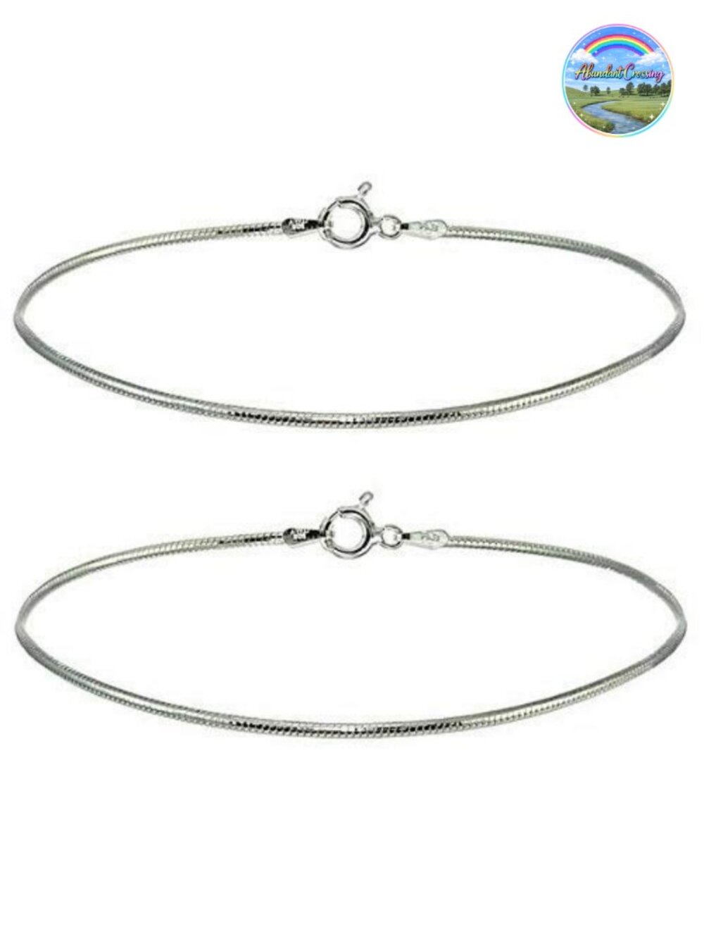 925 Sterling Silver Snake Chain Anklet for Women Lobster Claw